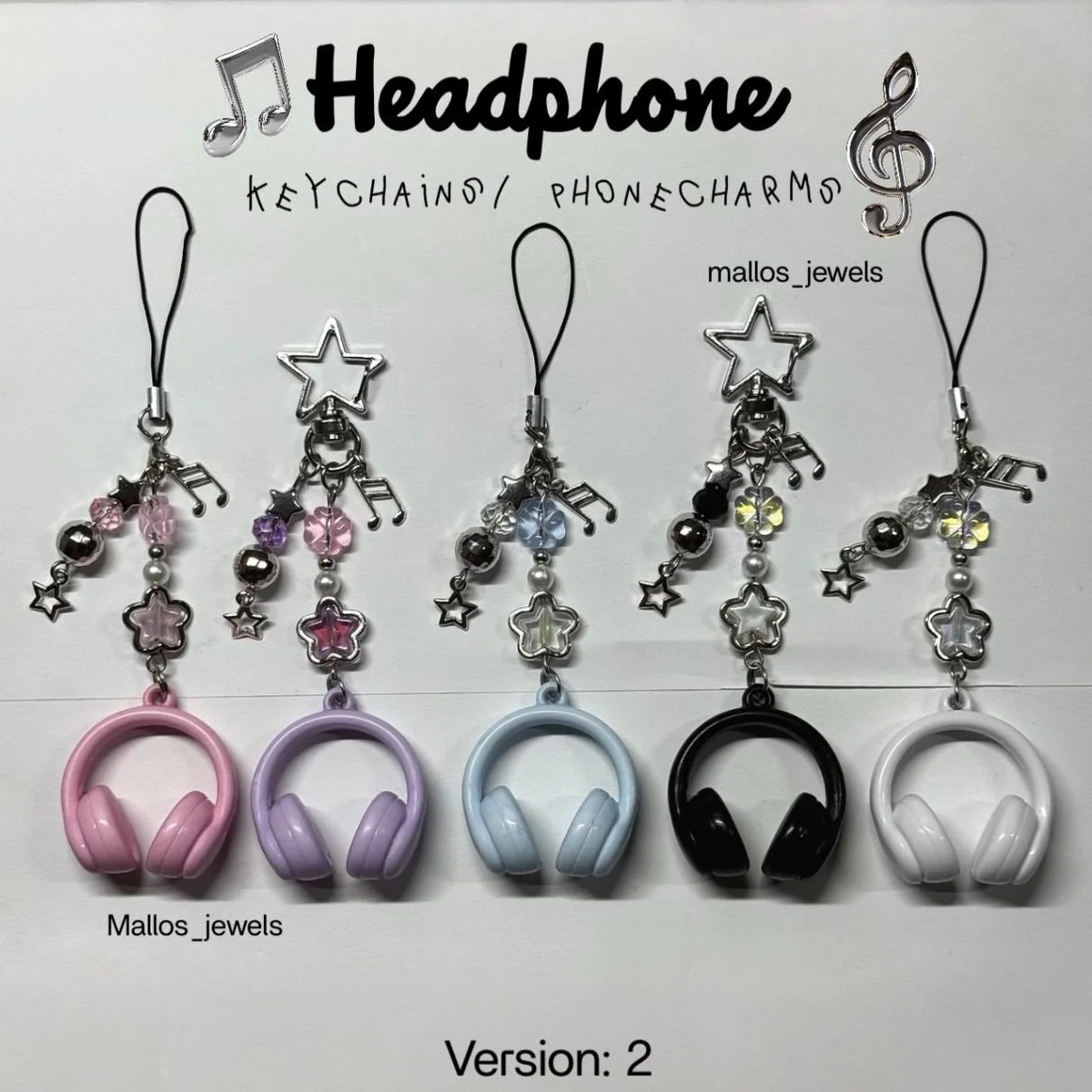 Headphone keychains and phone charms